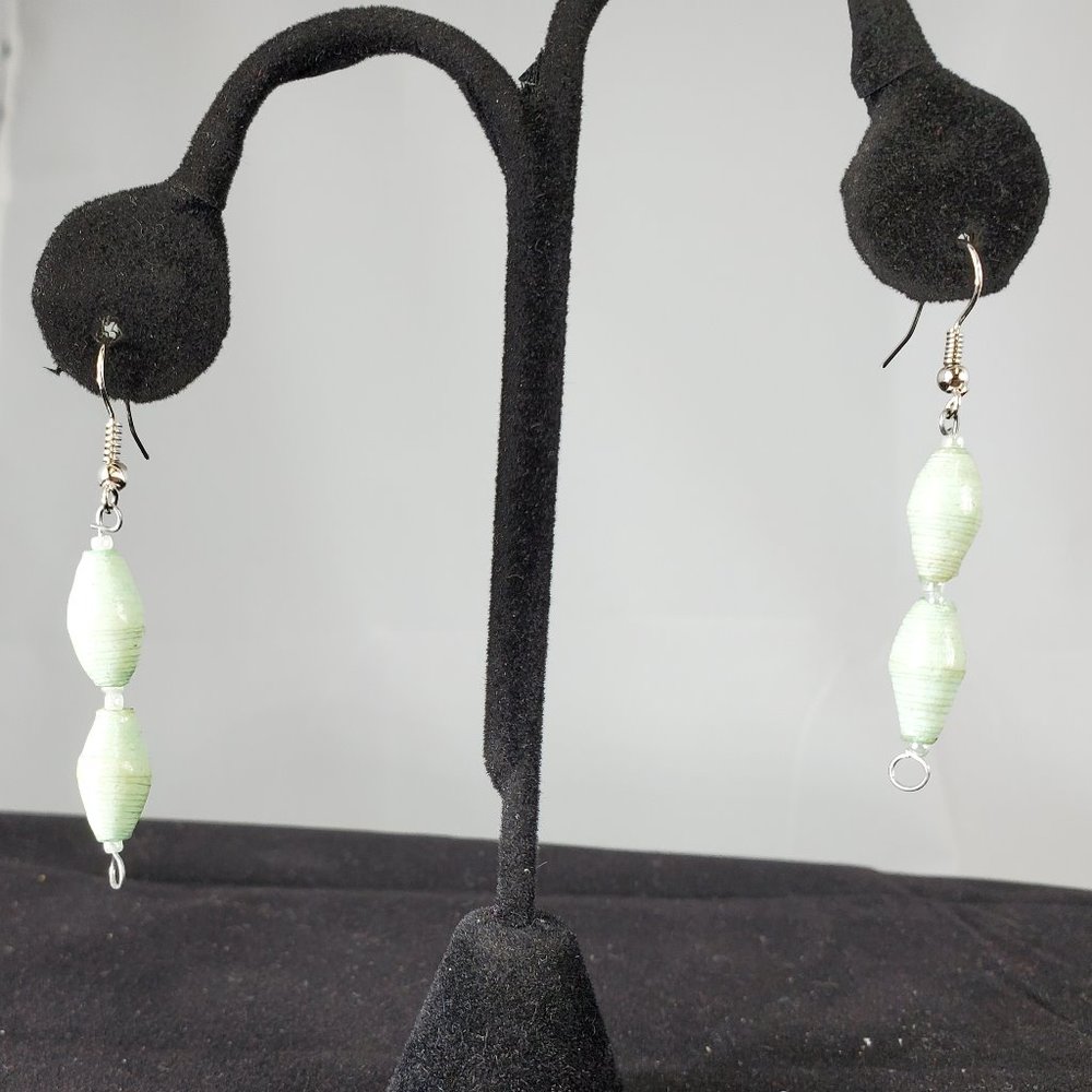 Elegant Mint Green Dangle Earrings